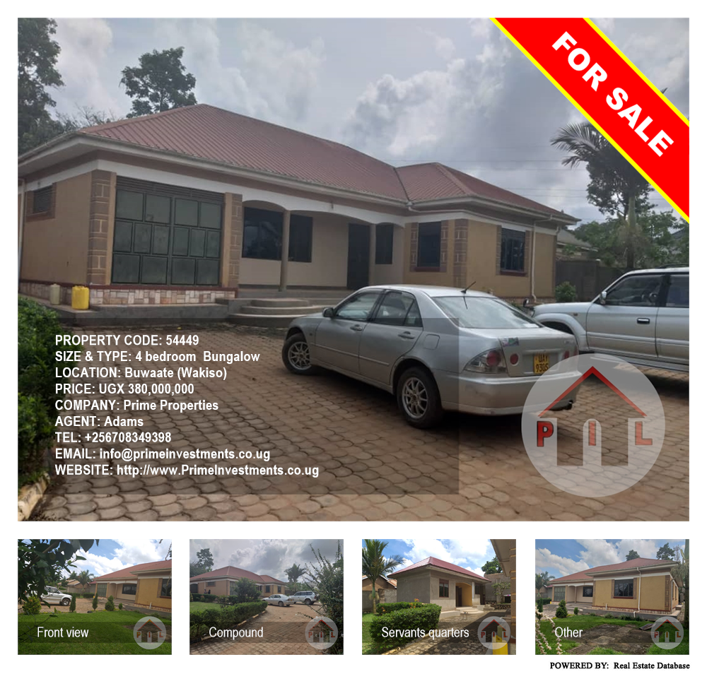 4 bedroom Bungalow  for sale in Buwaate Wakiso Uganda, code: 54449