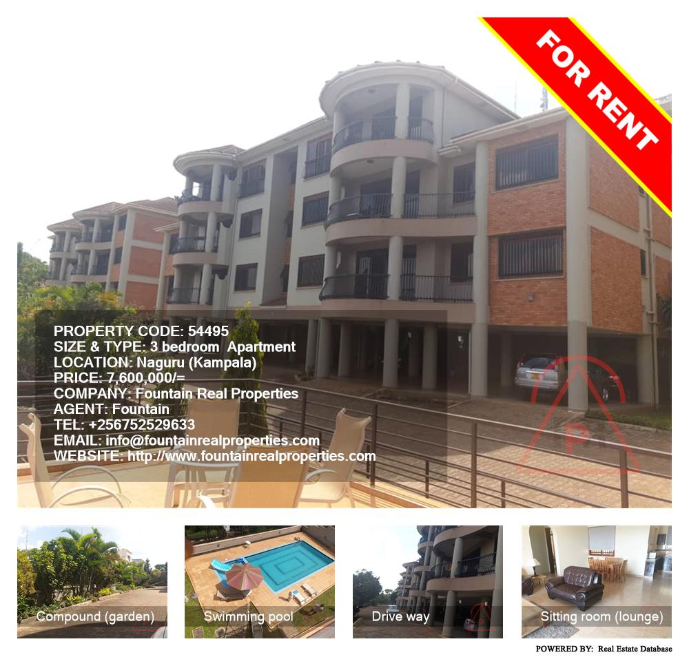 3 bedroom Apartment  for rent in Naguru Kampala Uganda, code: 54495