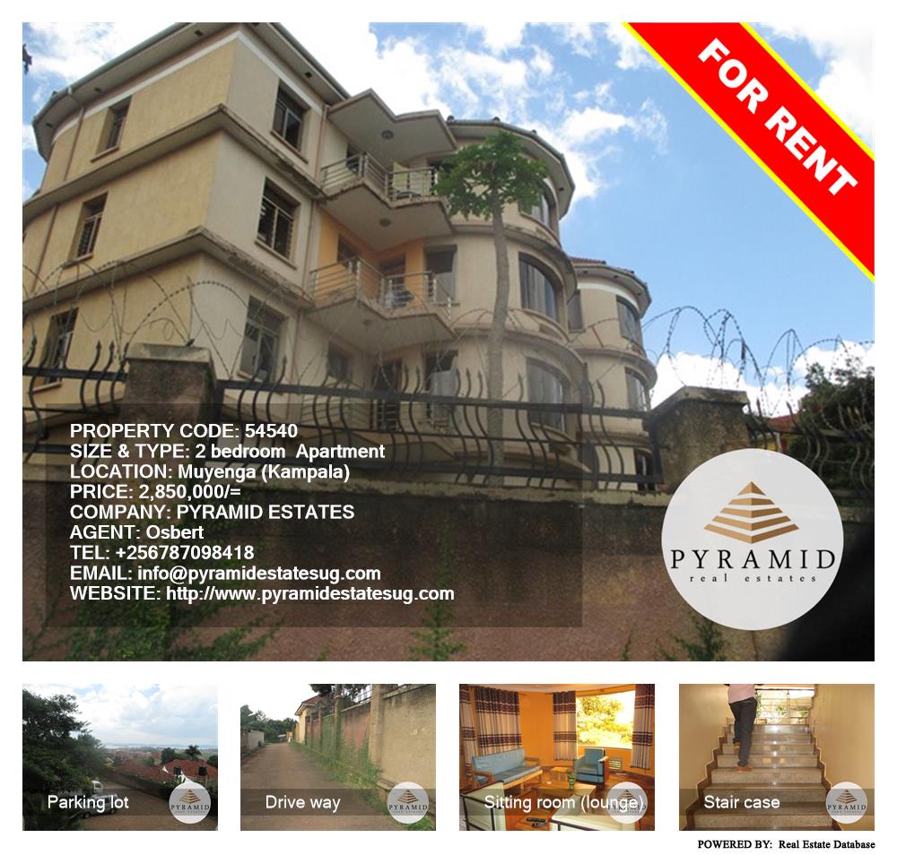 2 bedroom Apartment  for rent in Muyenga Kampala Uganda, code: 54540