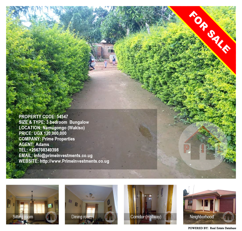 3 bedroom Bungalow  for sale in Namugongo Wakiso Uganda, code: 54547