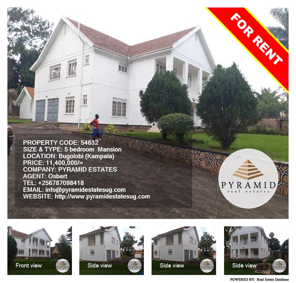 5 bedroom Mansion  for rent in Bugoloobi Kampala Uganda, code: 54632