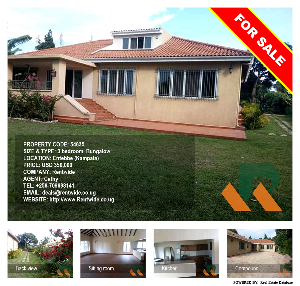 3 bedroom Bungalow  for sale in Entebbe Kampala Uganda, code: 54635