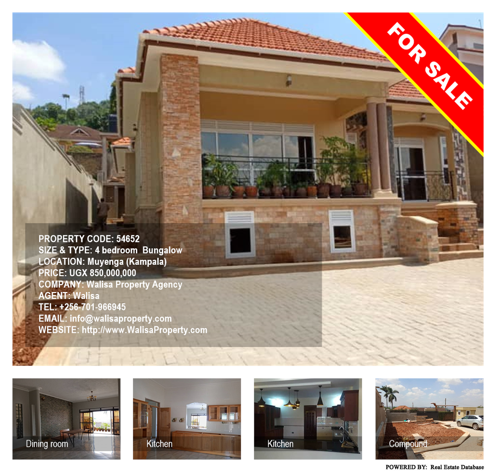 4 bedroom Bungalow  for sale in Muyenga Kampala Uganda, code: 54652