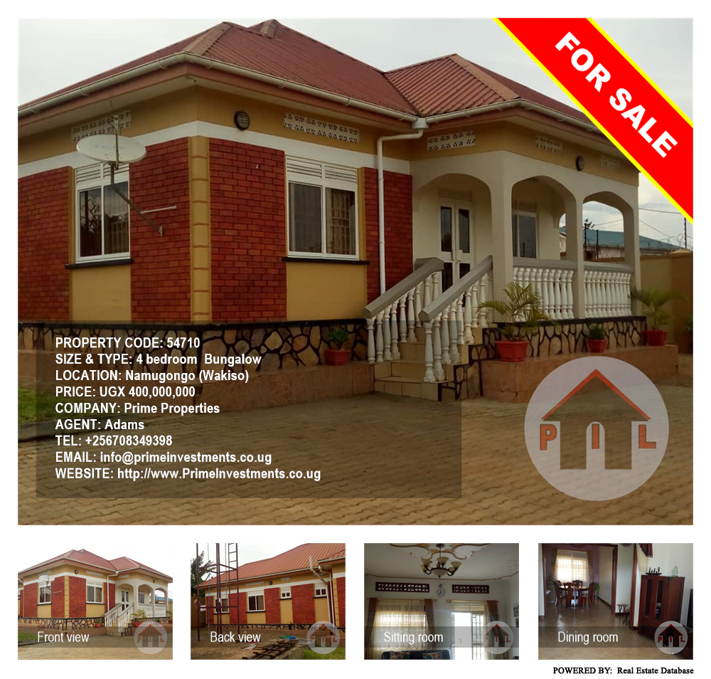 4 bedroom Bungalow  for sale in Namugongo Wakiso Uganda, code: 54710