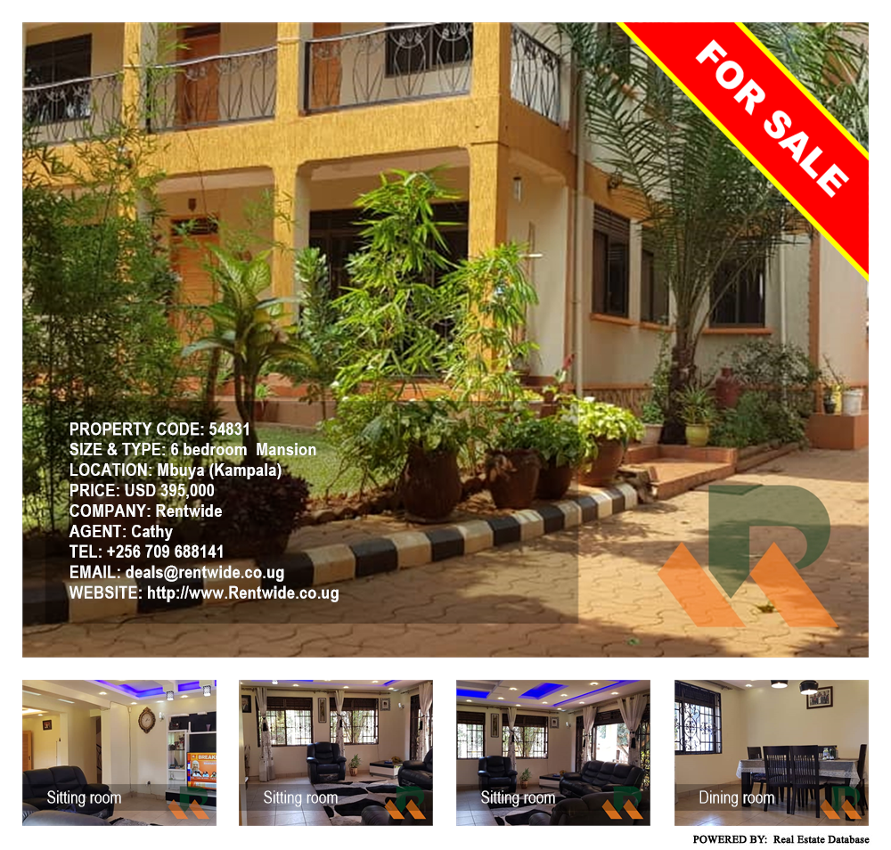 6 bedroom Mansion  for sale in Mbuya Kampala Uganda, code: 54831