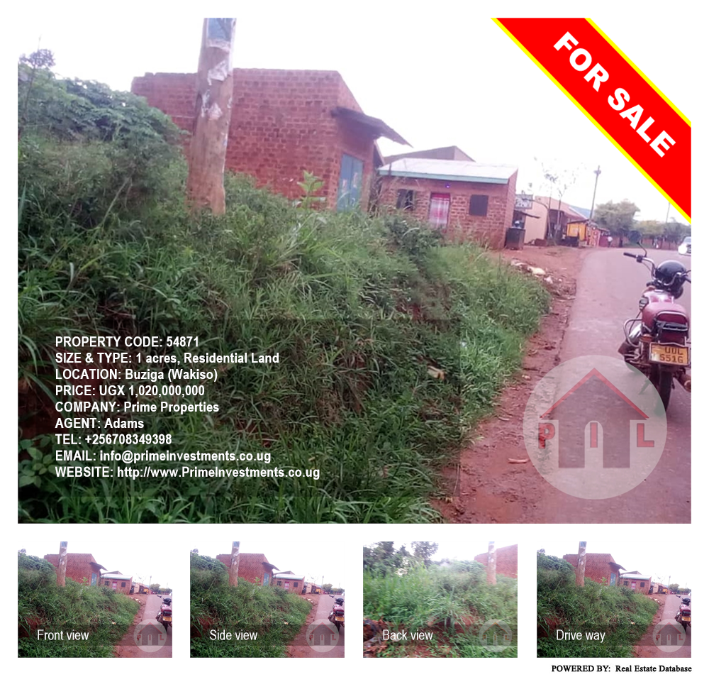 Residential Land  for sale in Buziga Wakiso Uganda, code: 54871