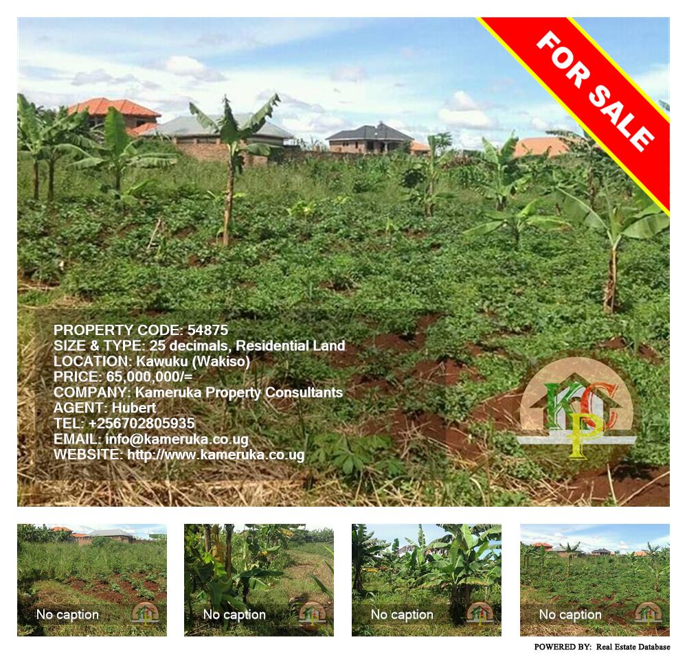 Residential Land  for sale in Kawuku Wakiso Uganda, code: 54875