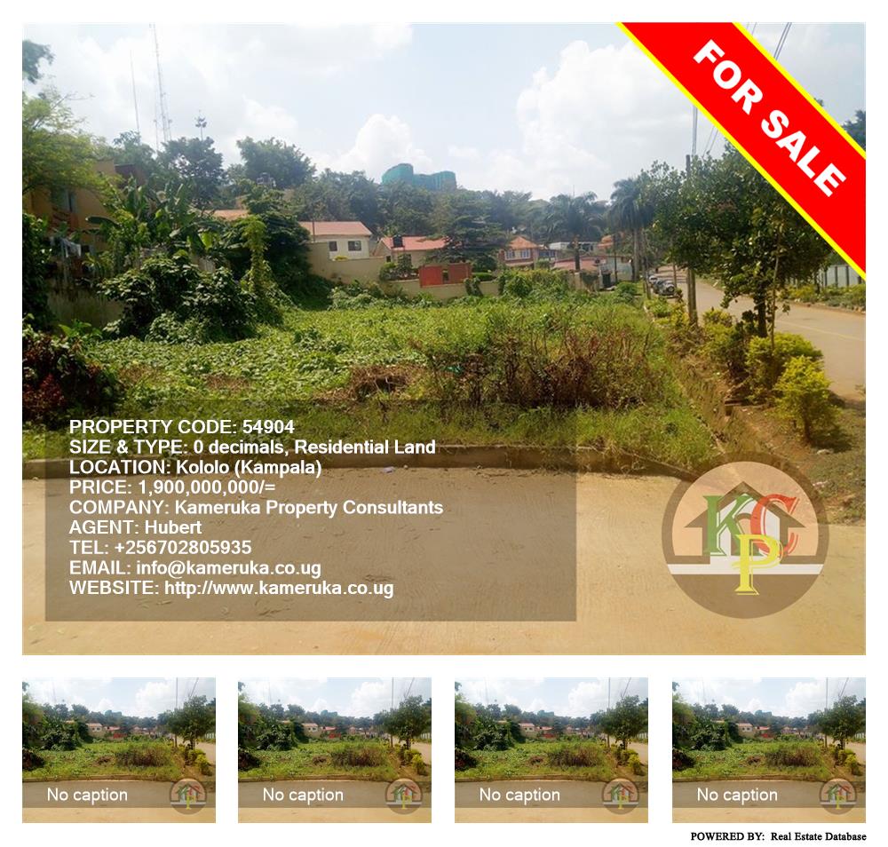Residential Land  for sale in Kololo Kampala Uganda, code: 54904