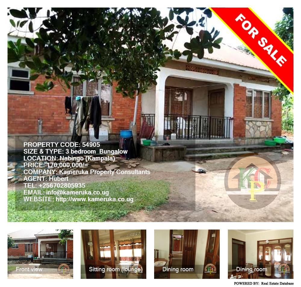 3 bedroom Bungalow  for sale in Nabbingo Kampala Uganda, code: 54905