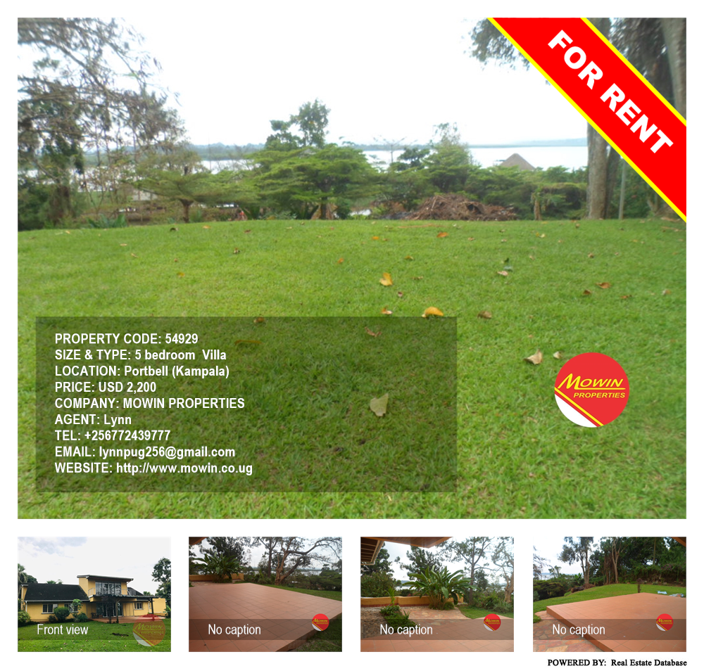 5 bedroom Villa  for rent in Portbell Kampala Uganda, code: 54929