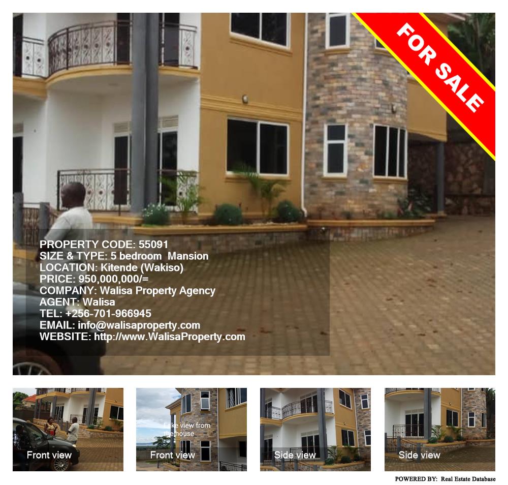 5 bedroom Mansion  for sale in Kitende Wakiso Uganda, code: 55091