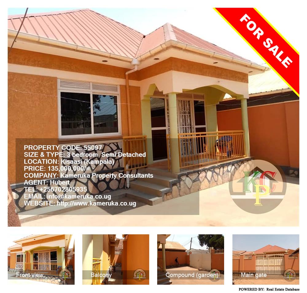 3 bedroom Semi Detached  for sale in Kisaasi Kampala Uganda, code: 55097