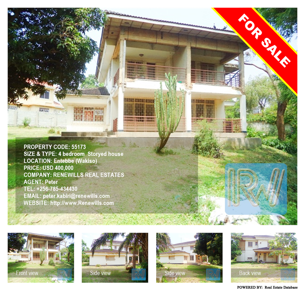 4 bedroom Storeyed house  for sale in Entebbe Wakiso Uganda, code: 55173