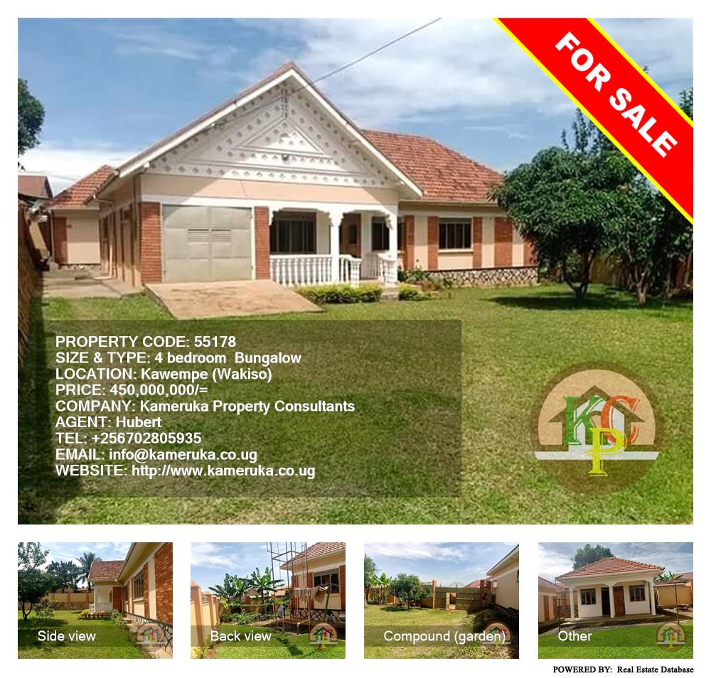 4 bedroom Bungalow  for sale in Kawempe Wakiso Uganda, code: 55178