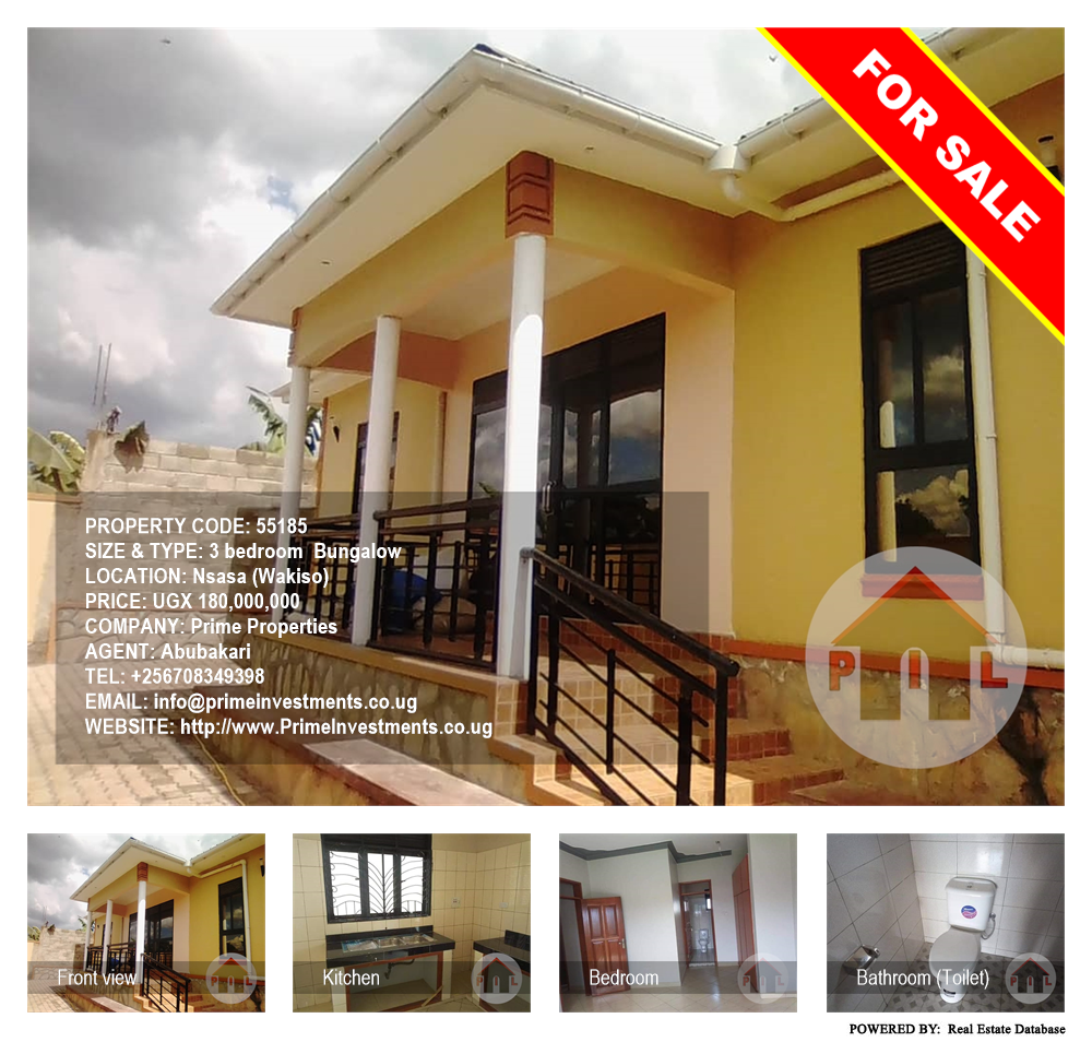 3 bedroom Bungalow  for sale in Nsasa Wakiso Uganda, code: 55185