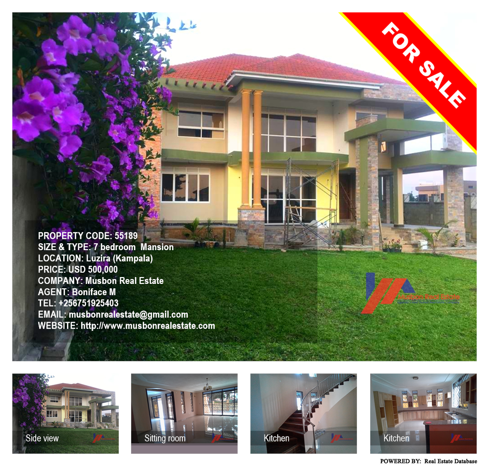 7 bedroom Mansion  for sale in Luzira Kampala Uganda, code: 55189