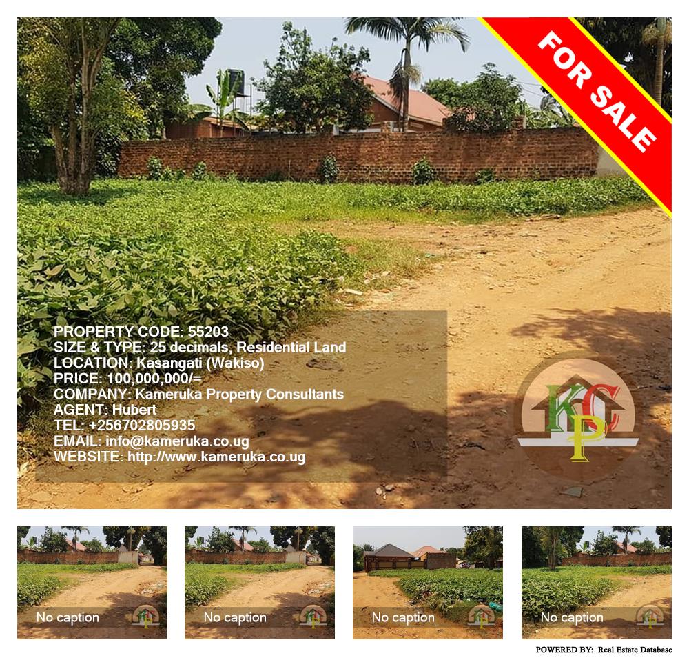 Residential Land  for sale in Kasangati Wakiso Uganda, code: 55203