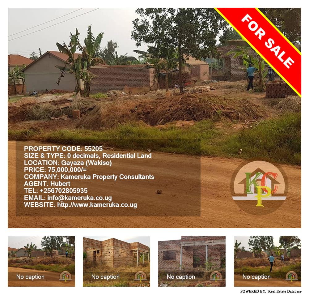Residential Land  for sale in Gayaza Wakiso Uganda, code: 55205
