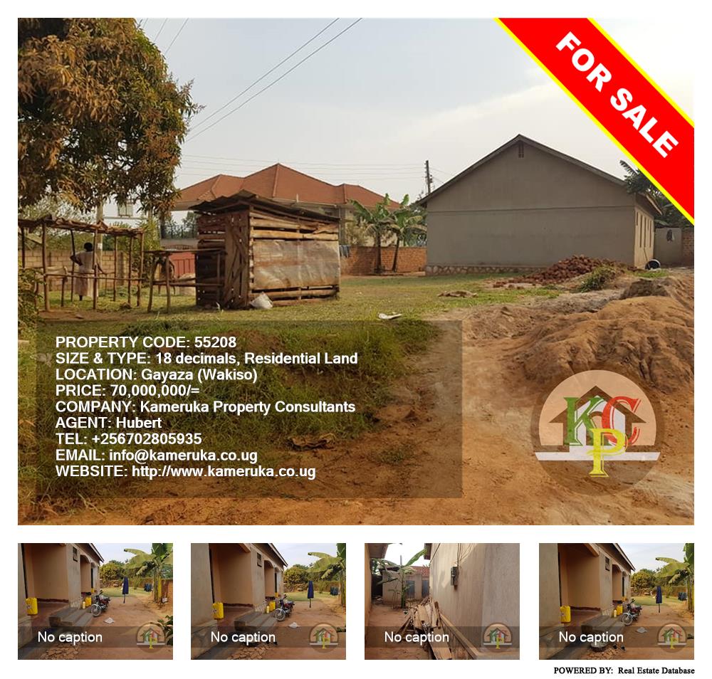 Residential Land  for sale in Gayaza Wakiso Uganda, code: 55208