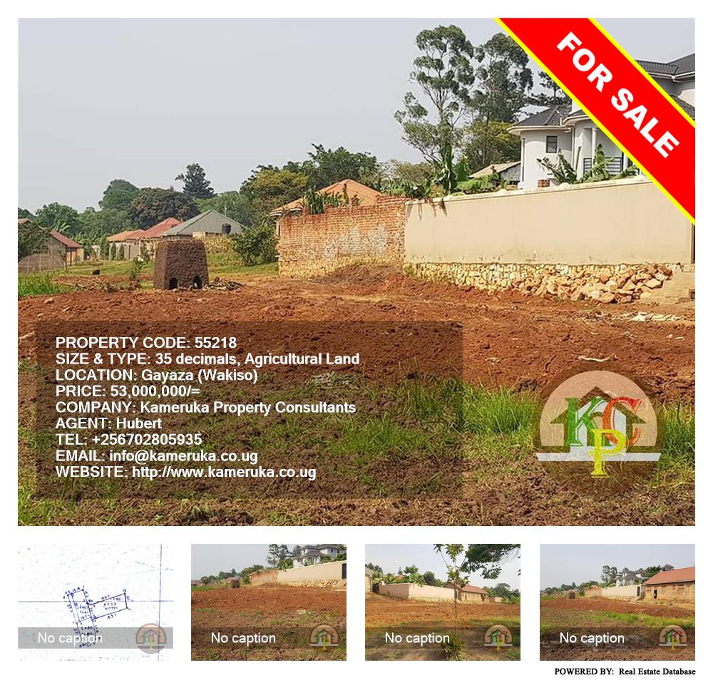 Agricultural Land  for sale in Gayaza Wakiso Uganda, code: 55218
