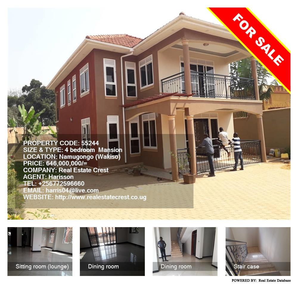 4 bedroom Mansion  for sale in Namugongo Wakiso Uganda, code: 55244