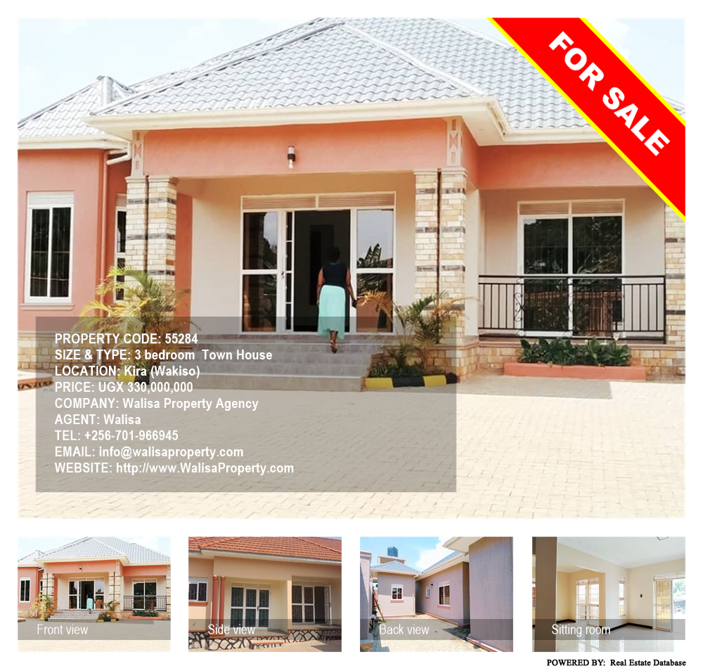 3 bedroom Town House  for sale in Kira Wakiso Uganda, code: 55284