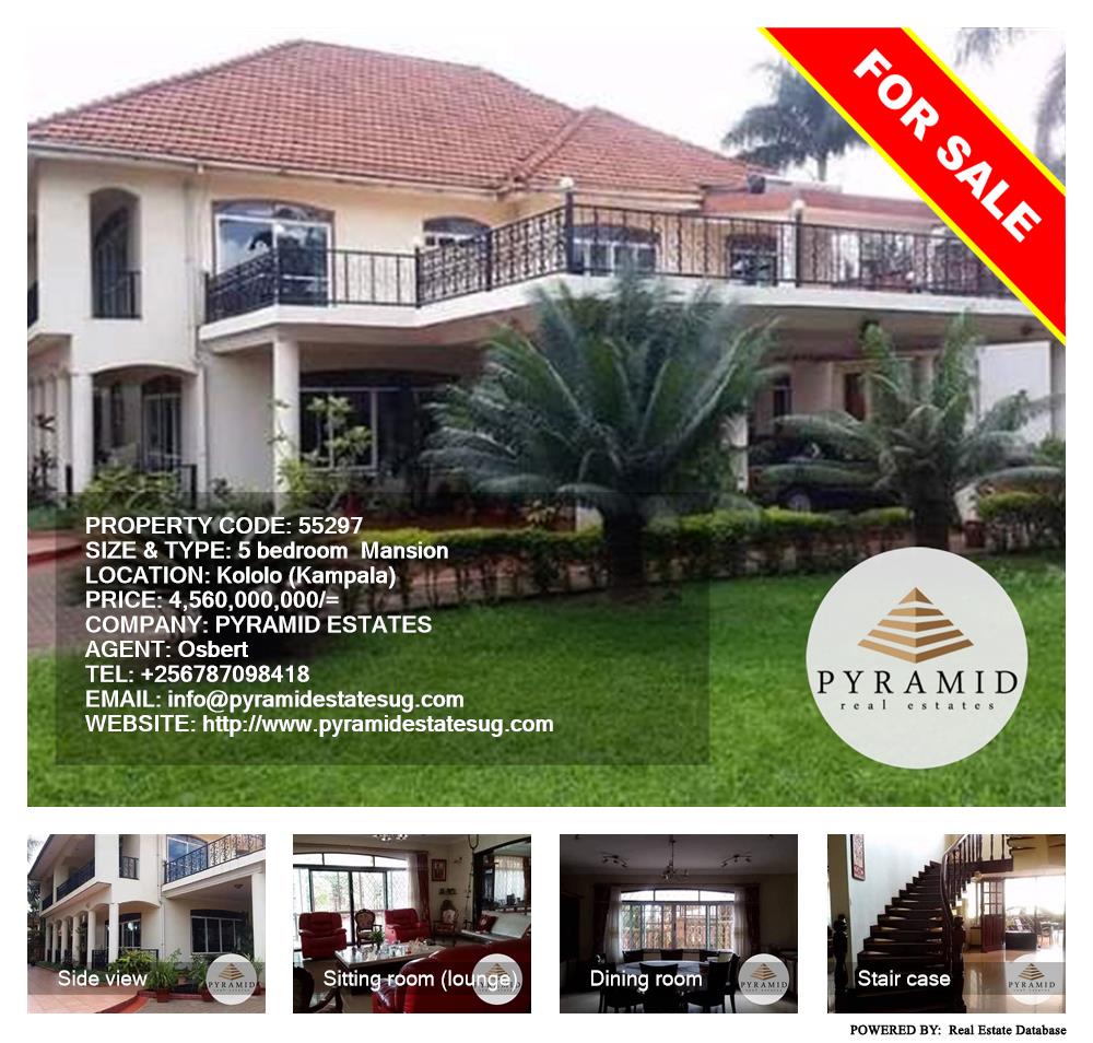 5 bedroom Mansion  for sale in Kololo Kampala Uganda, code: 55297