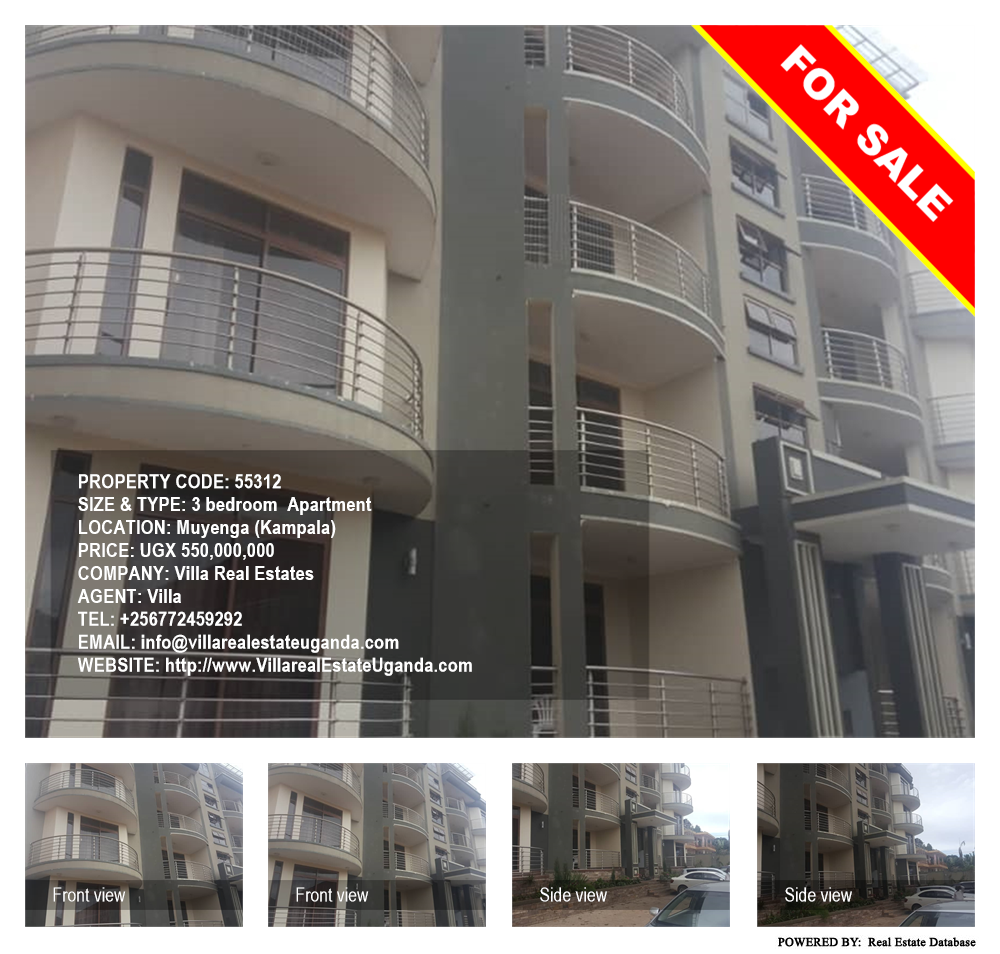 3 bedroom Apartment  for sale in Muyenga Kampala Uganda, code: 55312
