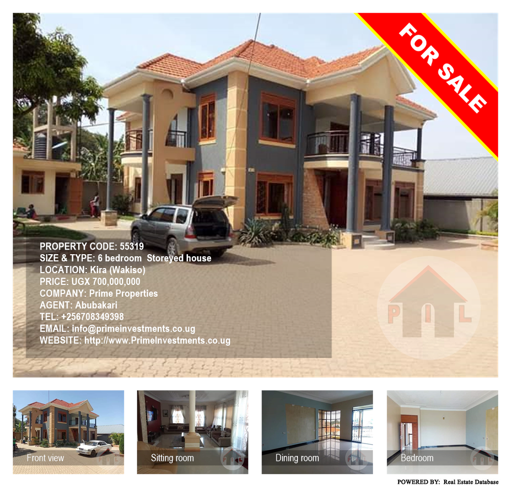 6 bedroom Storeyed house  for sale in Kira Wakiso Uganda, code: 55319