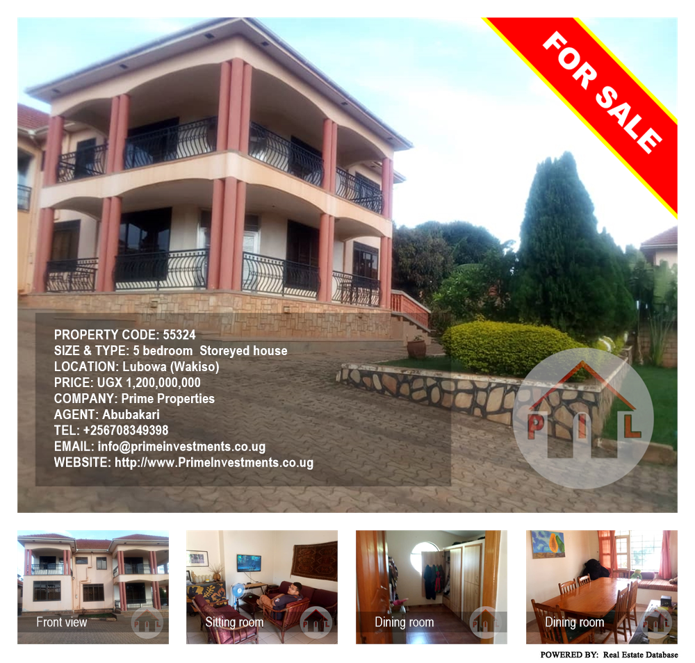 5 bedroom Storeyed house  for sale in Lubowa Wakiso Uganda, code: 55324