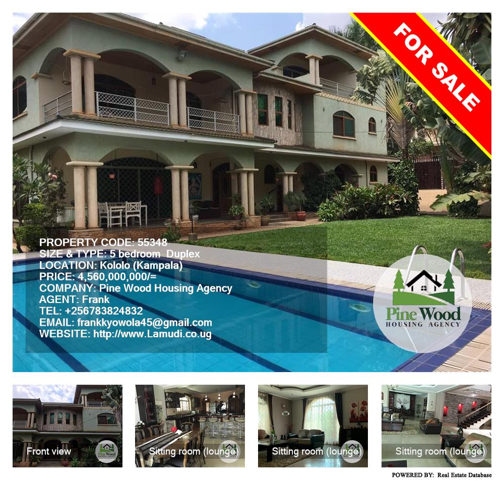 5 bedroom Duplex  for sale in Kololo Kampala Uganda, code: 55348
