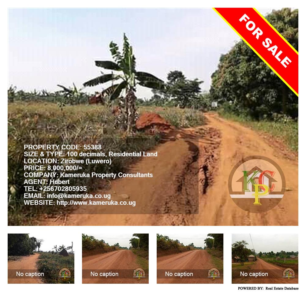 Residential Land  for sale in Ziloobwe Luweero Uganda, code: 55388