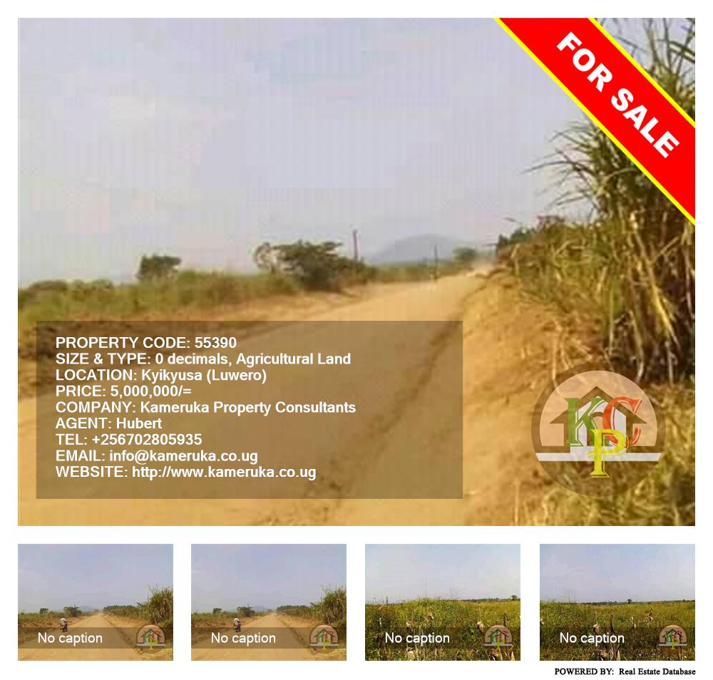 Agricultural Land  for sale in Kikyuusa Luweero Uganda, code: 55390