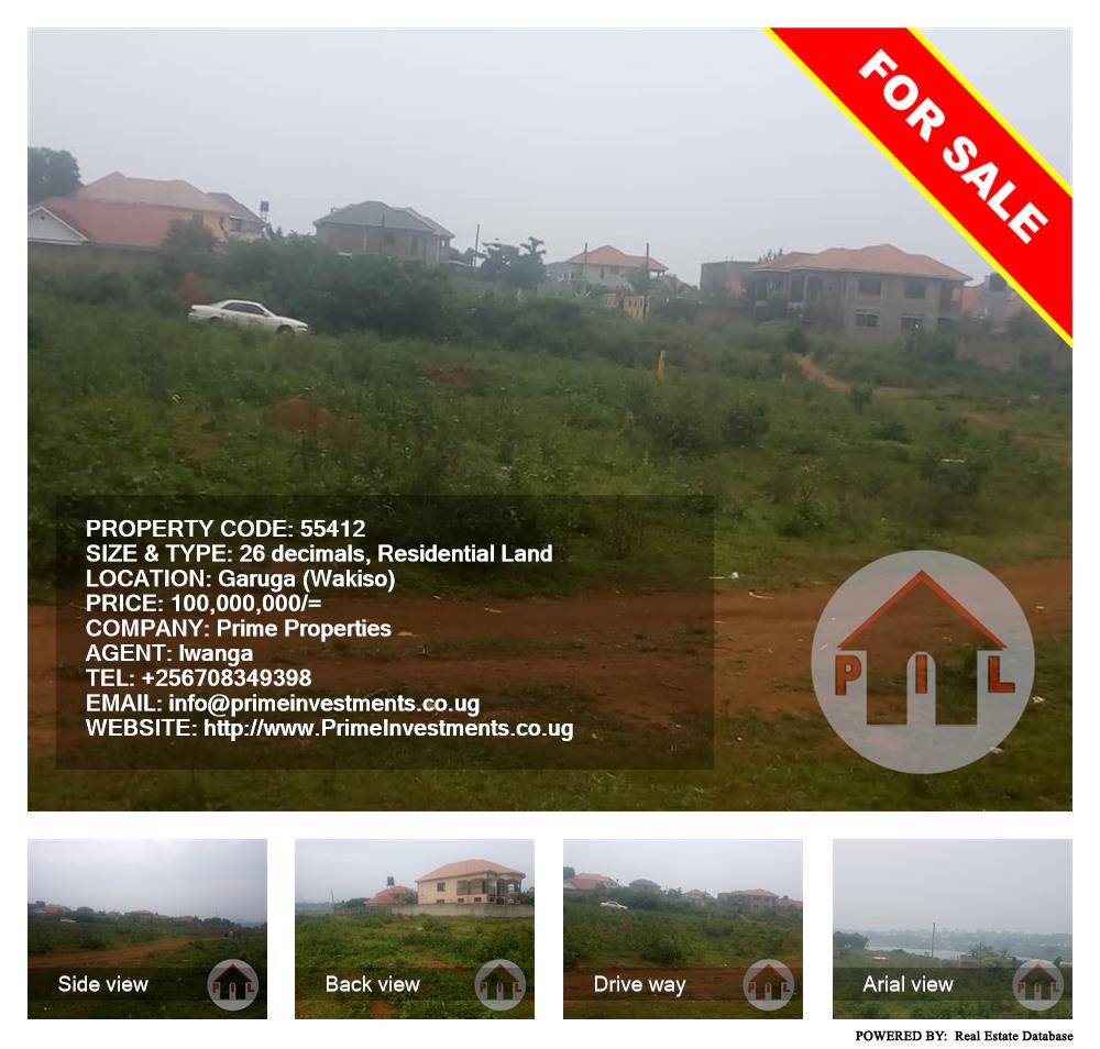 Residential Land  for sale in Garuga Wakiso Uganda, code: 55412
