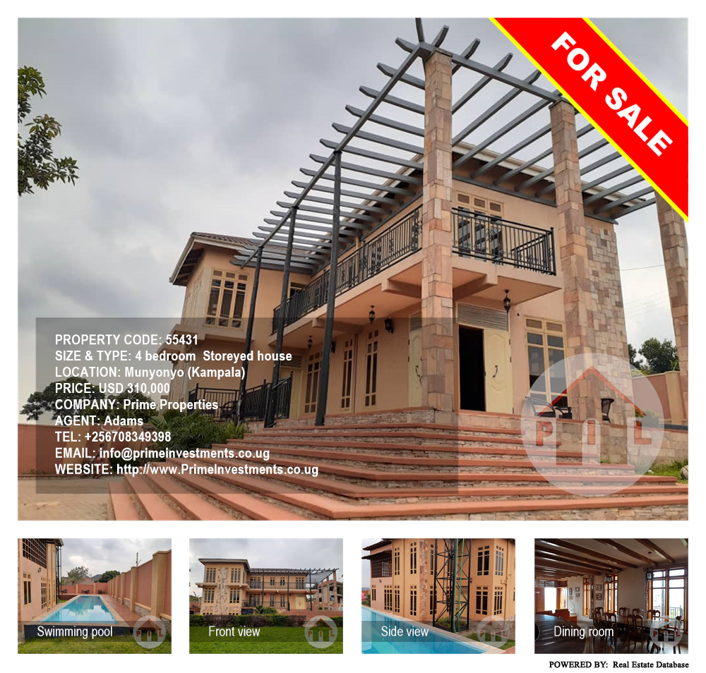 4 bedroom Storeyed house  for sale in Munyonyo Kampala Uganda, code: 55431