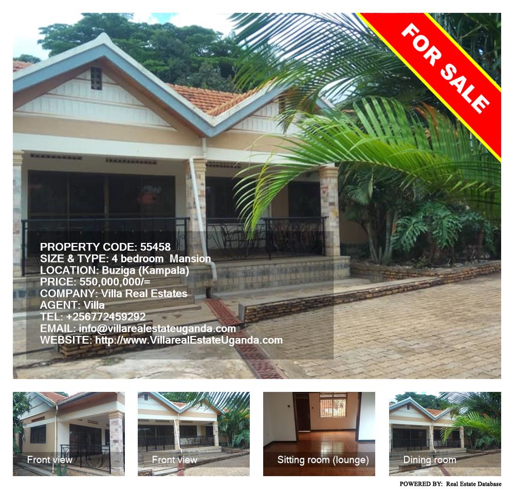 4 bedroom Mansion  for sale in Buziga Kampala Uganda, code: 55458