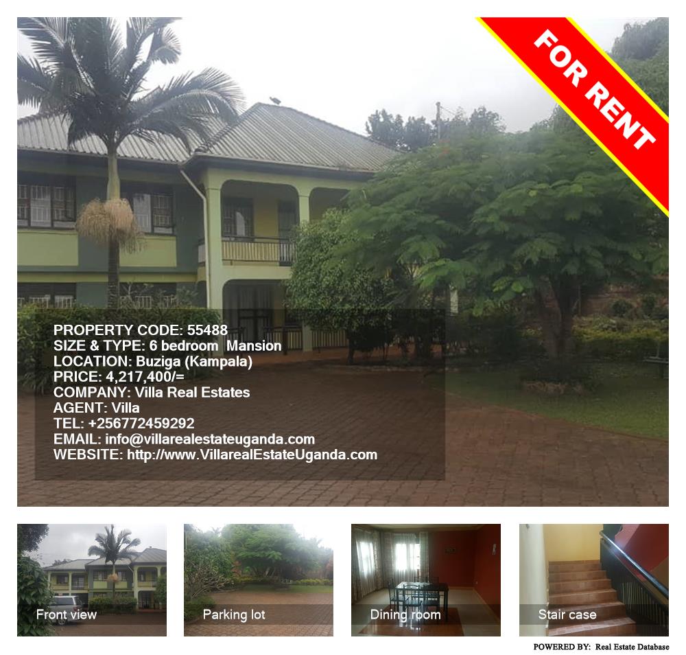 6 bedroom Mansion  for rent in Buziga Kampala Uganda, code: 55488