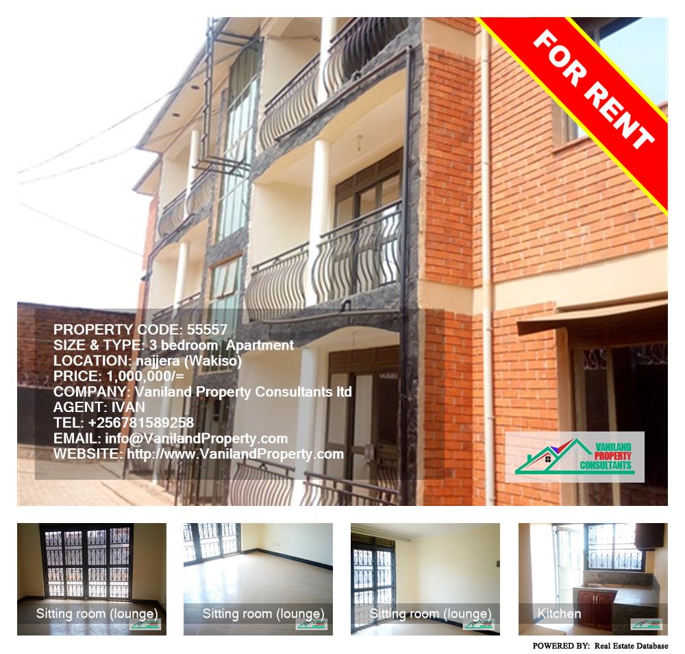 3 bedroom Apartment  for rent in Najjera Wakiso Uganda, code: 55557