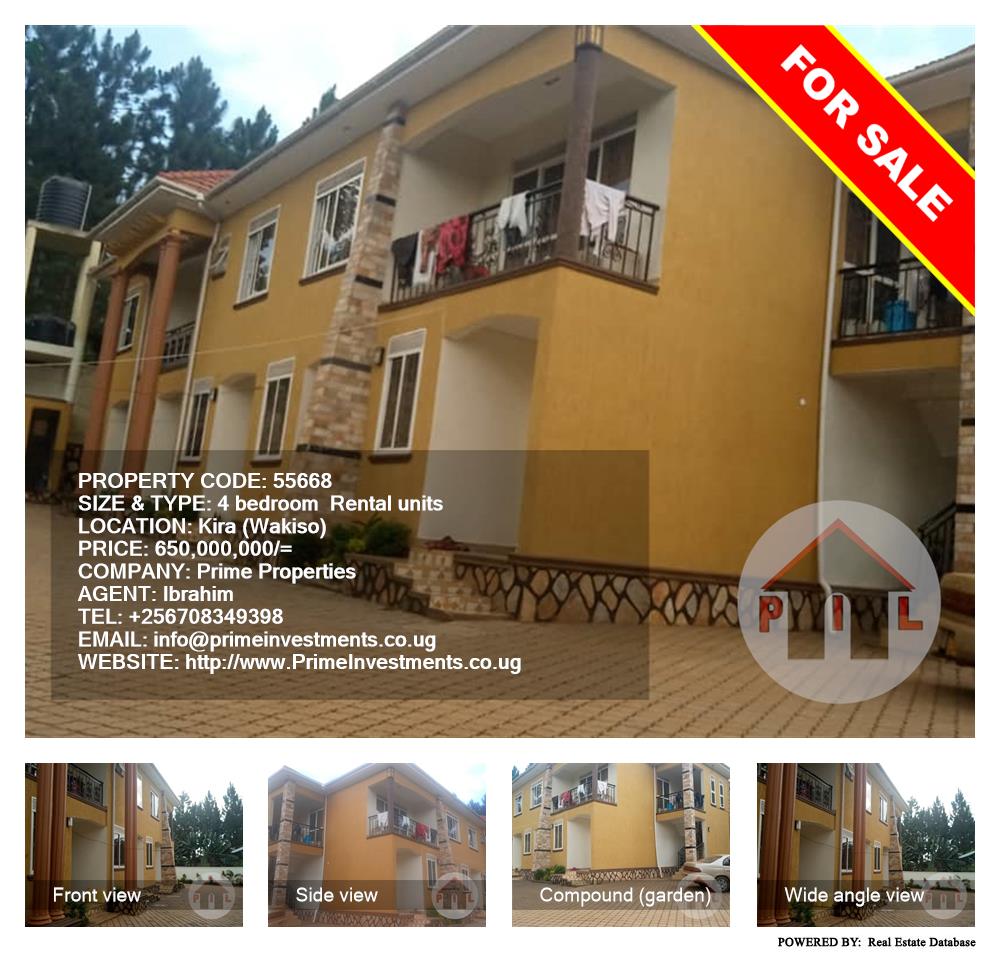 4 bedroom Rental units  for sale in Kira Wakiso Uganda, code: 55668