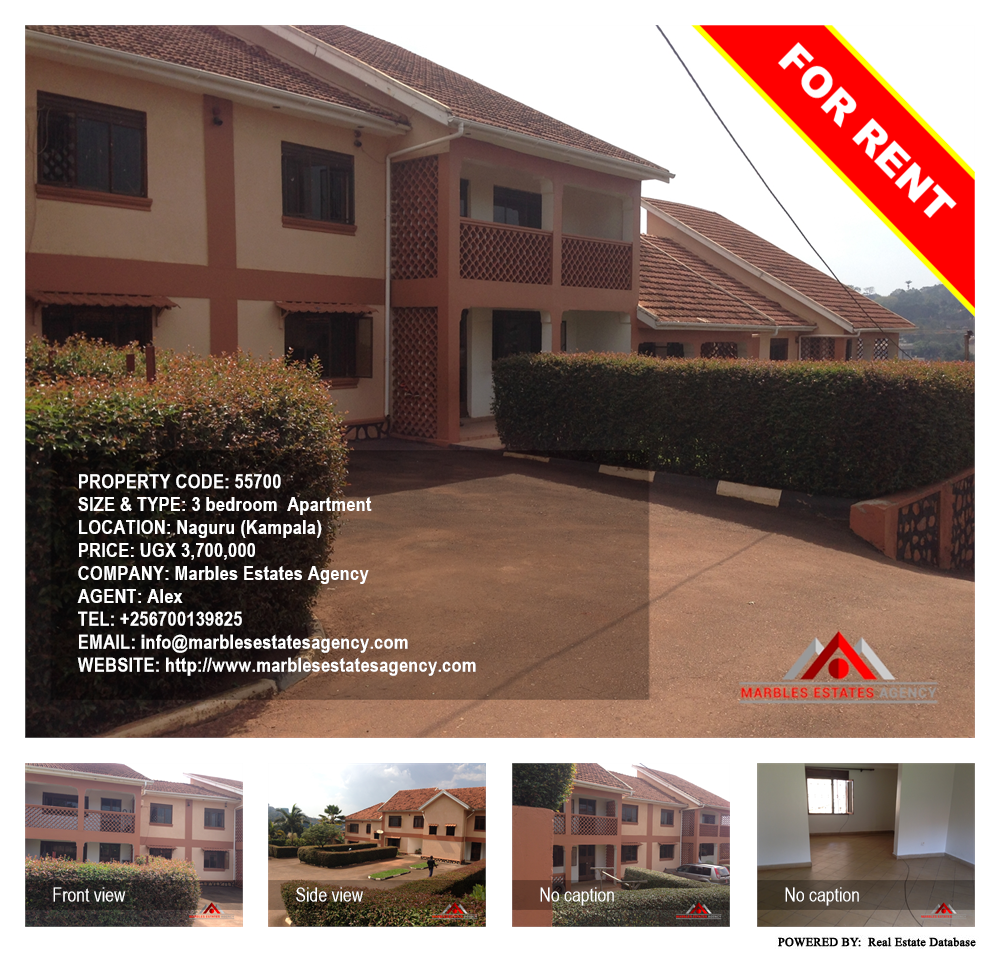 3 bedroom Apartment  for rent in Naguru Kampala Uganda, code: 55700