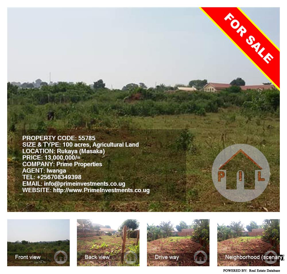 Agricultural Land  for sale in Rukaya Masaka Uganda, code: 55785