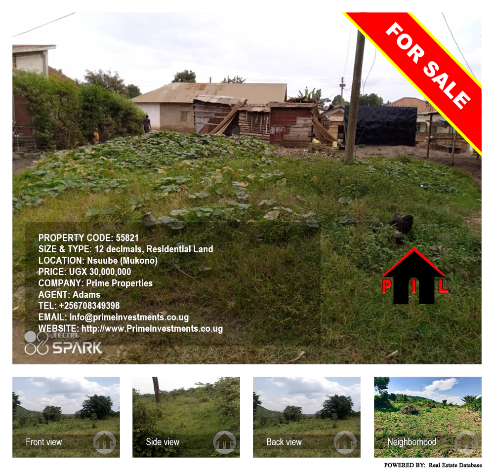 Residential Land  for sale in Nsuube Mukono Uganda, code: 55821