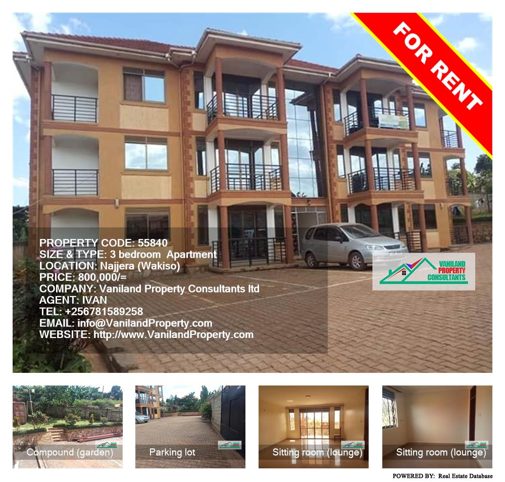 3 bedroom Apartment  for rent in Najjera Wakiso Uganda, code: 55840