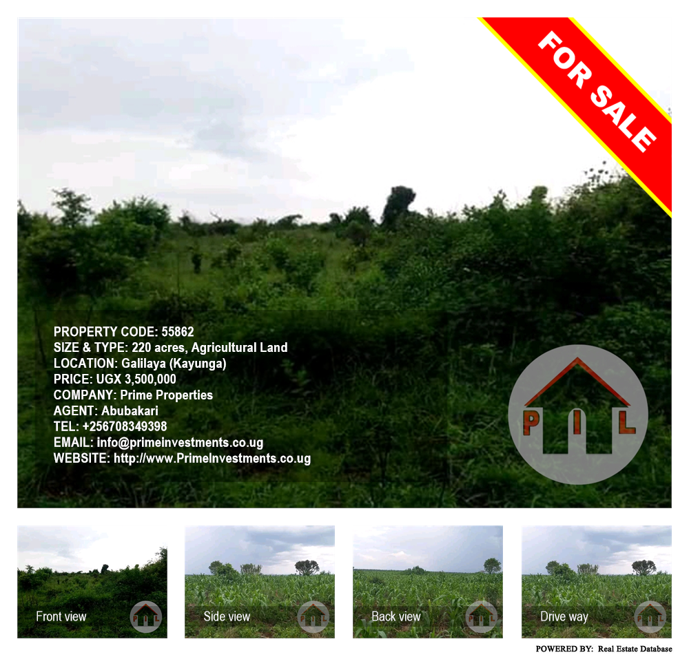 Agricultural Land  for sale in Galilaya Kayunga Uganda, code: 55862