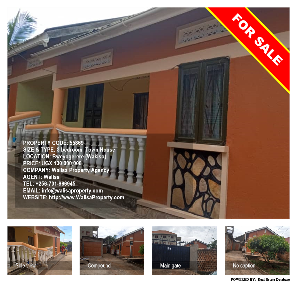 3 bedroom Town House  for sale in Bweyogerere Wakiso Uganda, code: 55869