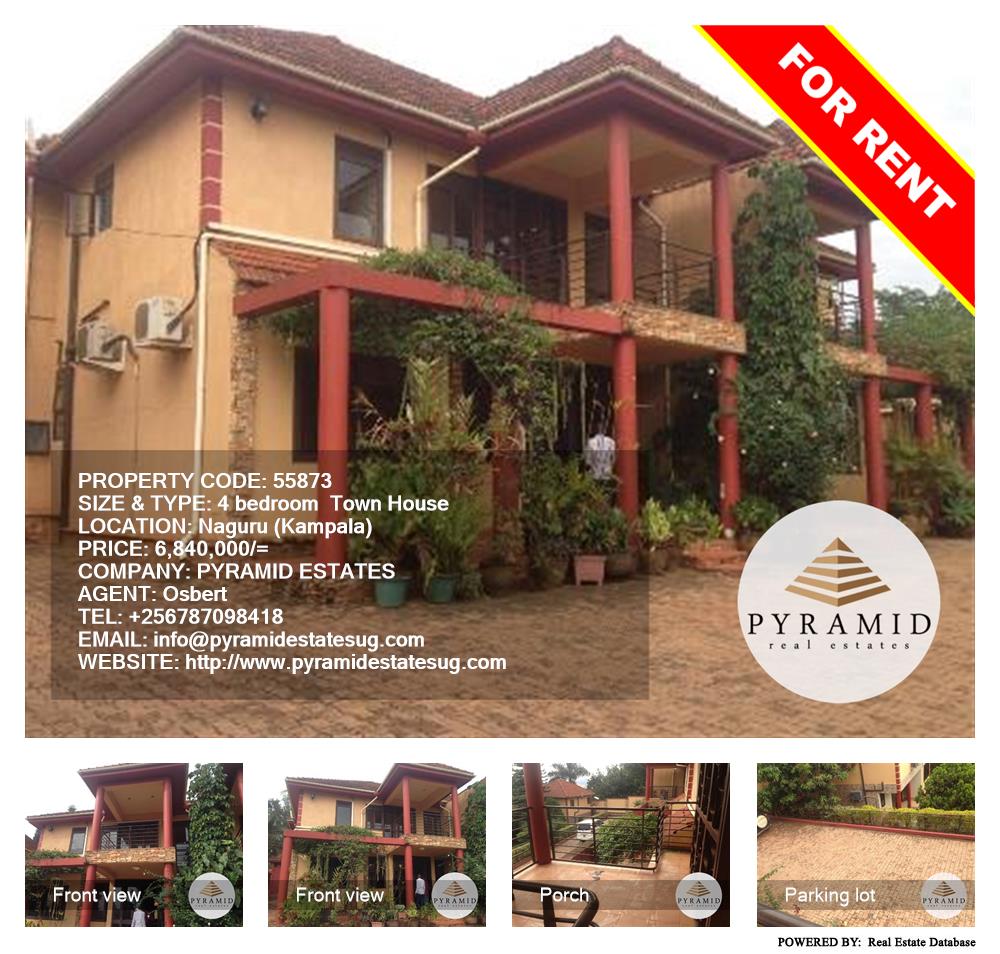 4 bedroom Town House  for rent in Naguru Kampala Uganda, code: 55873