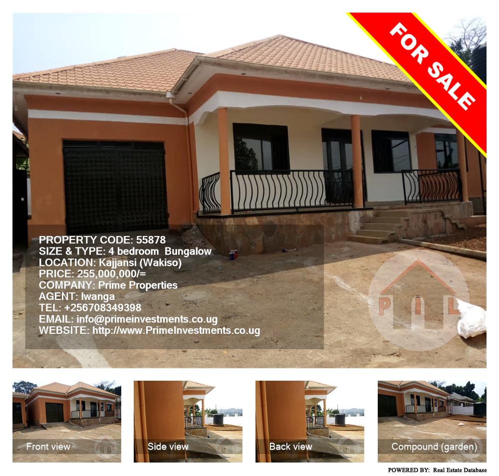 4 bedroom Bungalow  for sale in Kajjansi Wakiso Uganda, code: 55878