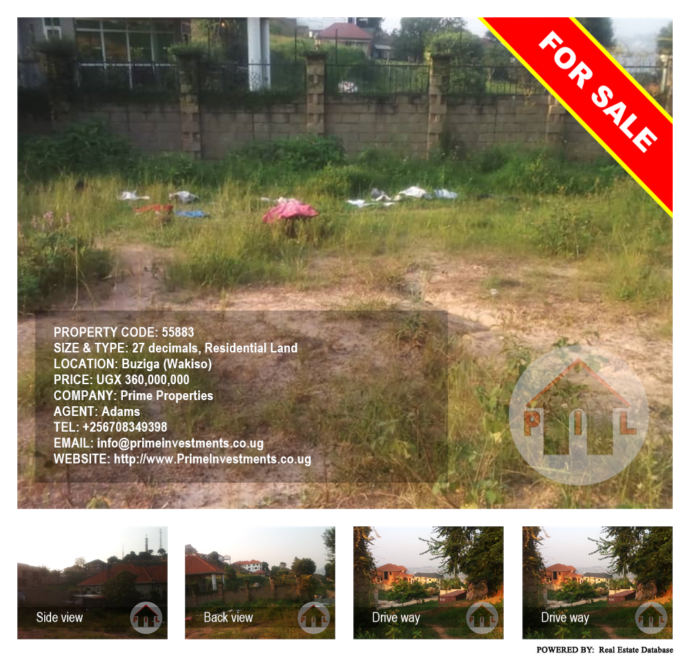 Residential Land  for sale in Buziga Wakiso Uganda, code: 55883