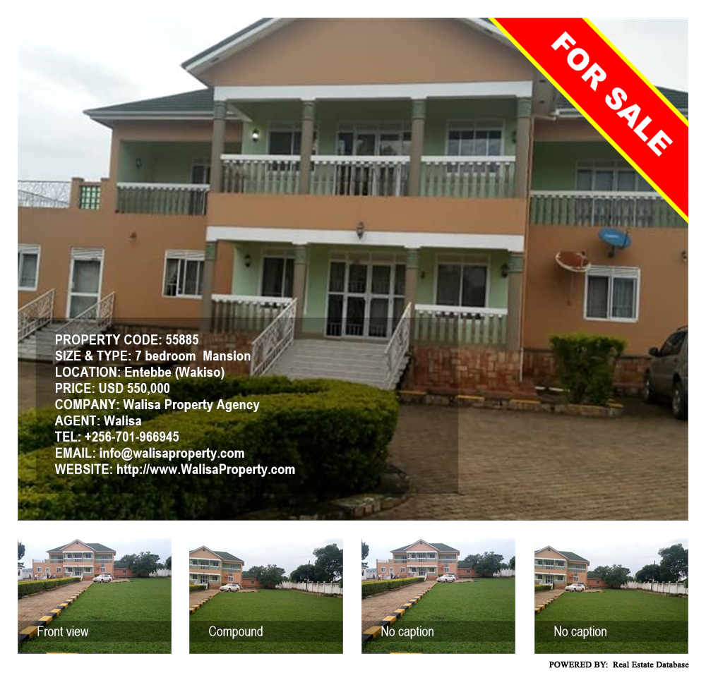 7 bedroom Mansion  for sale in Entebbe Wakiso Uganda, code: 55885