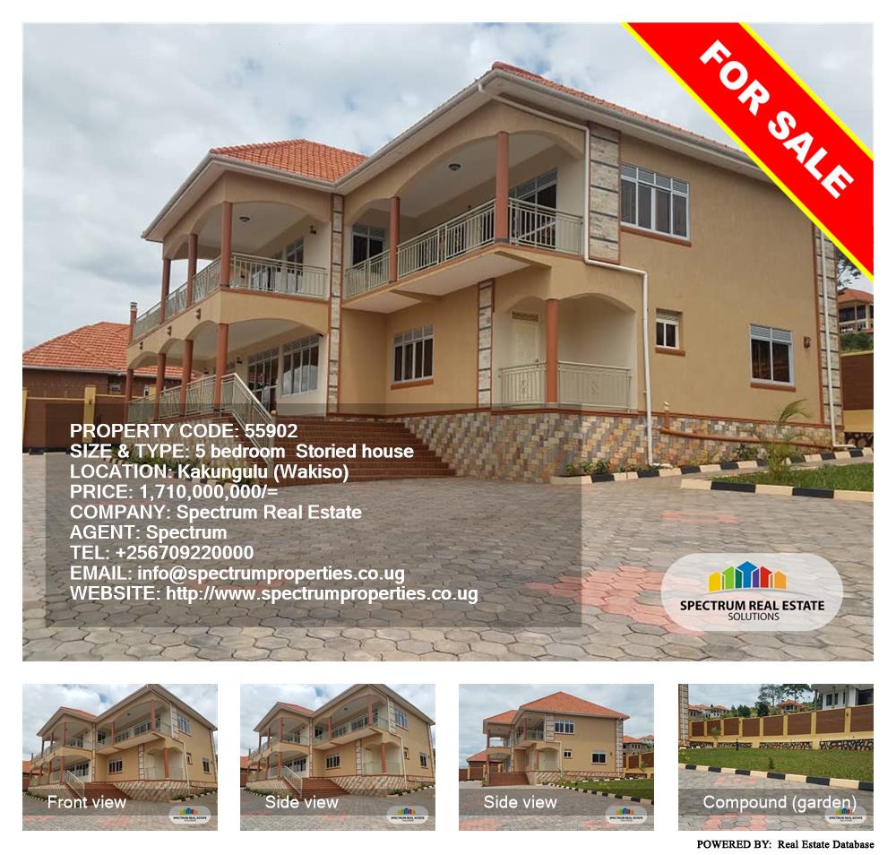 5 bedroom Storeyed house  for sale in Kakungulu Wakiso Uganda, code: 55902